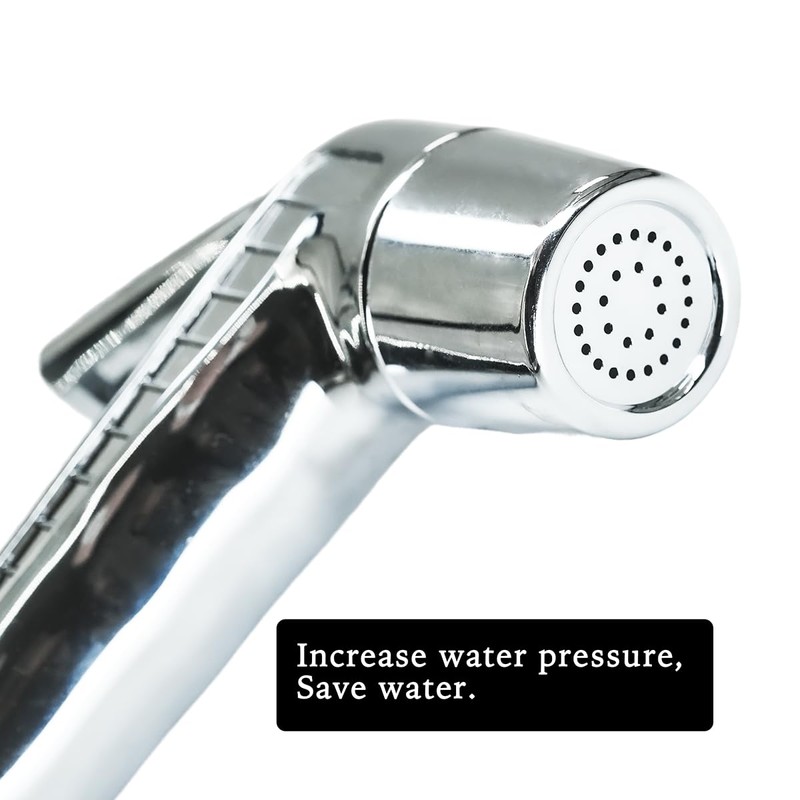 ciciment Chrome Trigger Handheld Shower Head Kit with Hook,59in ABS