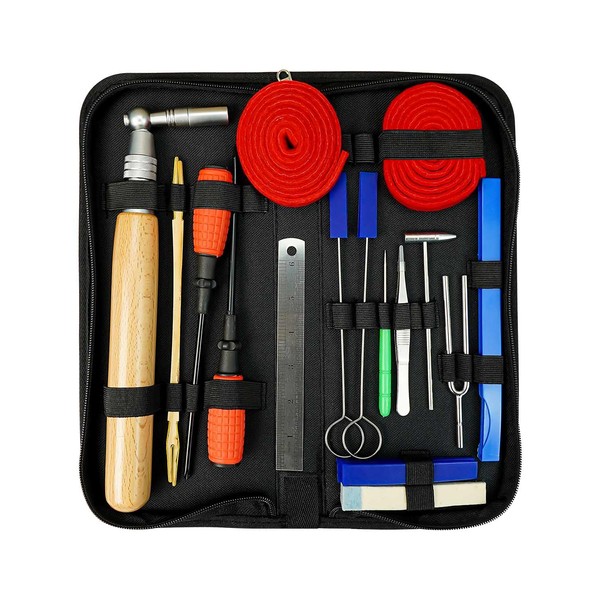 ULZOZN Professional Piano Tuning Kit Piano Tuner Hammer Mute Kit