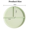 sukevitor Pack of 4 Divided Plates, Reusable Compartment Plates Three
