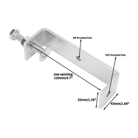 120MM C Clamps Tiger Clamp Woodworking Clamp Heavy Duty C-Clamp Woodworking Welding U Clamps Wood Clamps with Stable Wide Jaw Openings (120mm-2Pcs)