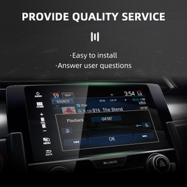 VORGENS 7'' LCD Touch Screen Radio Compatible with Honda Civic Coupe/EX/LX, 1.5L/2.0L, l4, Gas, 2016 2017 2018#Replace 39710-TBA-A11 39710-TBA-A21 Navigation Touch Screen Multifunction Screen