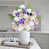 Zythrem Purple Artificial Flowers Silk Lilac Flowers Peonies Bouquet Mixed