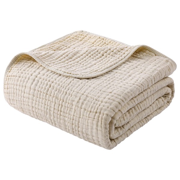 Yoofoss Muslin Blanket 100% Cotton Summer Blanket Large Twin Size