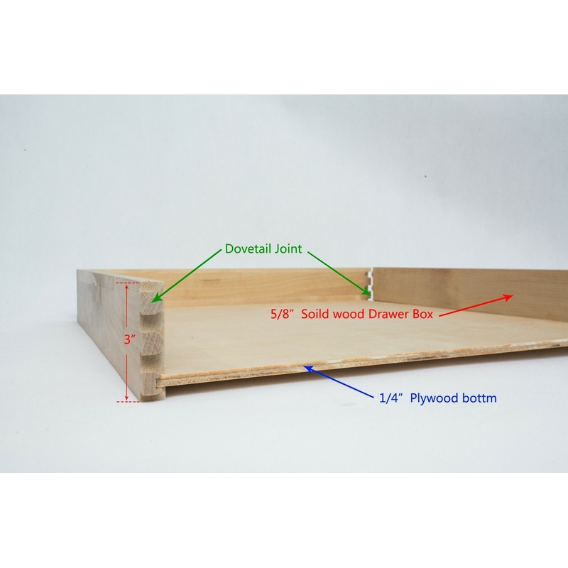 Kitchen Slide Out Cabinet Shelf Pull Out Wood Drawer Storage