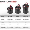PONDFORSE 172GPH Canister Filter, External Aquarium Filter Ultra-Quiet Water Circulation
