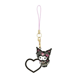 Gourmandies SANG-492KU My Melody & Kuromi Pink Black Party Ring Charm, Chromi