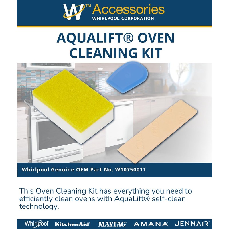 Whirlpool W10750011 Genuine OEM AquaLift® Oven Cleaning Kit, Replaces W10423113RP