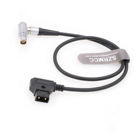 SZRMCC D-Tap to 1B 4 Pin Female Power Cable for EOS Canon Mark II C100 C200 C300 C500 (Right Angle Cable)