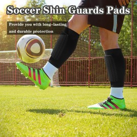 Soccer Shin Guards Pads for Youth Adult, Shin Defender Shin Guards Kids, Calf Compression Sleeve with Honeycomb Pads, Protective Soccer Shin Pads Gear for Boys, Girls