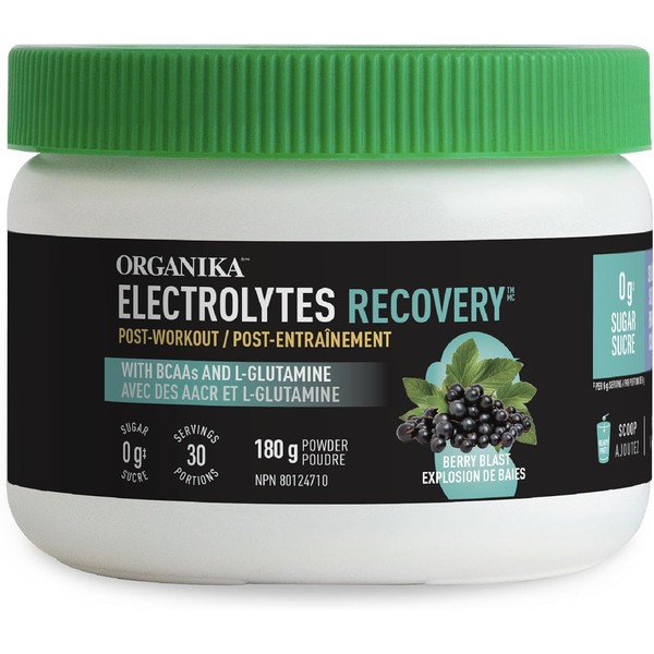 Organika Electrolytes Recovery - Sugar Free Post-Workout Supplement with BCAAs