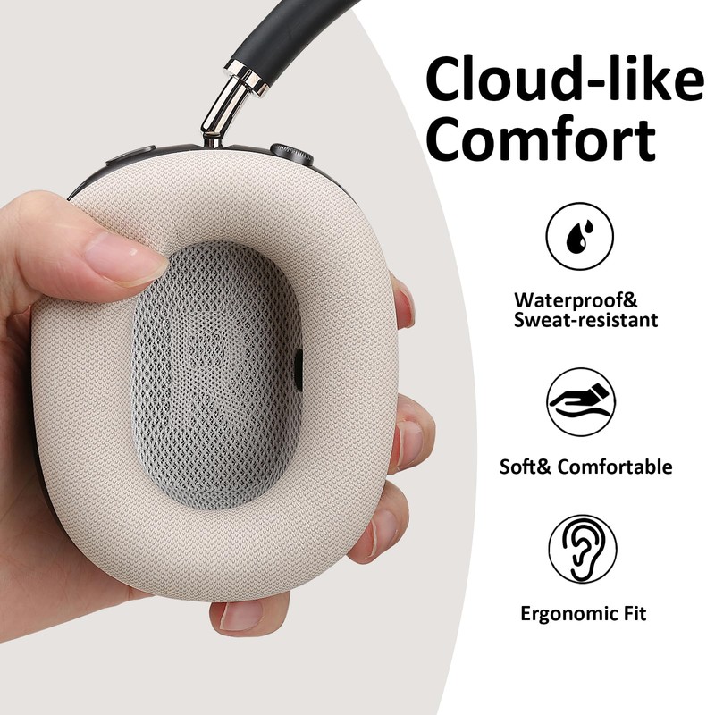 Earpad Cushions Compatible with AirPods Max Headphones Accessories with Sweat-Proof