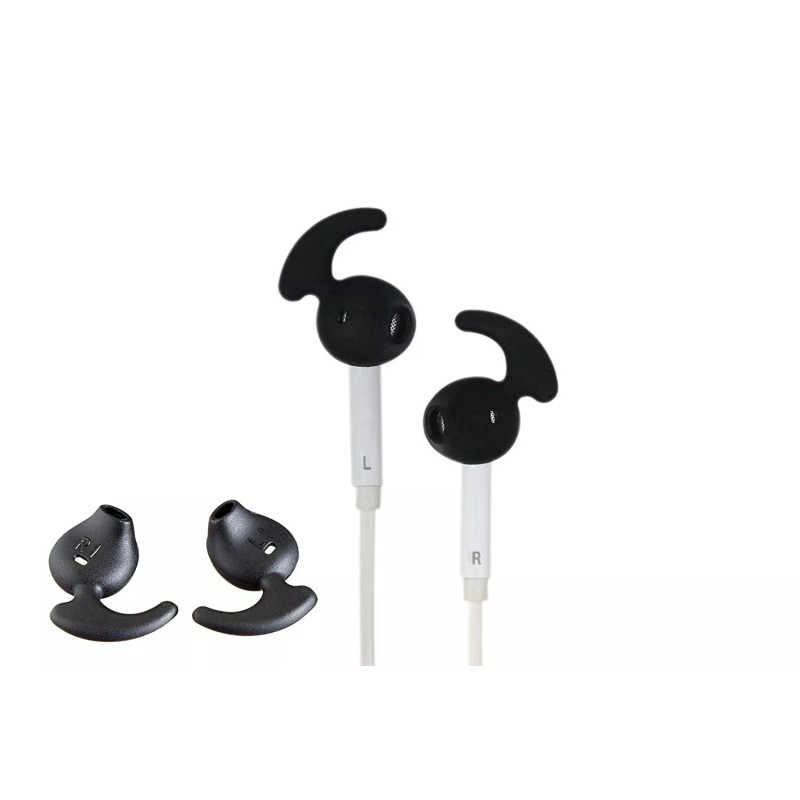 Unbranded New 6 Pair Black Anti-Slip Silicone Replacement Ear Tips