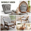 Wingback Rocking Chair Cushion with Neck Pillow High-Density Foam Indoor