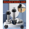 Pack of 20 Hex Nuts M8, Jeboler DIN 985 Nut