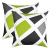 Set of 2 Geometry Strip Lines Throw Pillow Covers Geometric