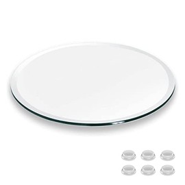 Better Bevel 20" Round 1/4" Thick Glass Table Top | Plain Pencil Polished Edge Tabletop