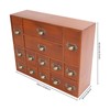 14-Drawer Apothecary Cabinet, Card Catalog Cabinet for Desktop Organizer