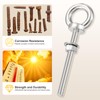 METALLIXITY Shoulder Eye Bolt with Flat Washers & Nuts &