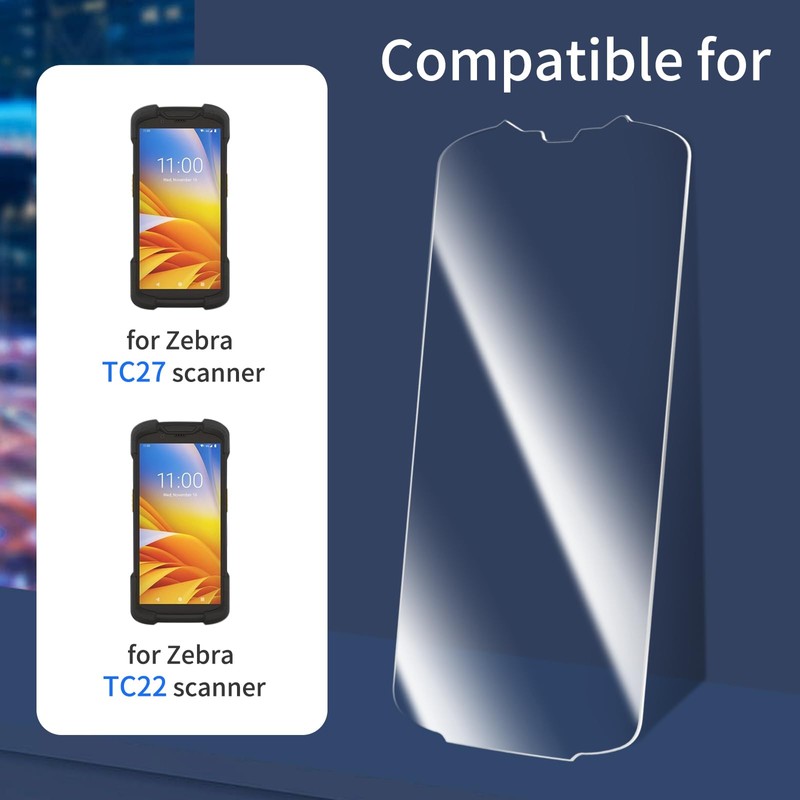 Laratechuu 4PCS Tempered Glass Screen Protector for Zebra TC73 TC78
