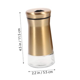 STOBAZA 2Pcs Seasoning Visible Bottles Kitchen Spice Jars Easy to Use Household Condiment Containers