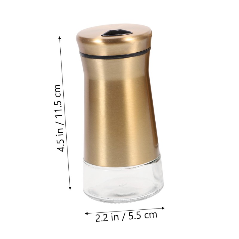 STOBAZA 2Pcs Seasoning Visible Bottles Kitchen Spice Jars Easy to