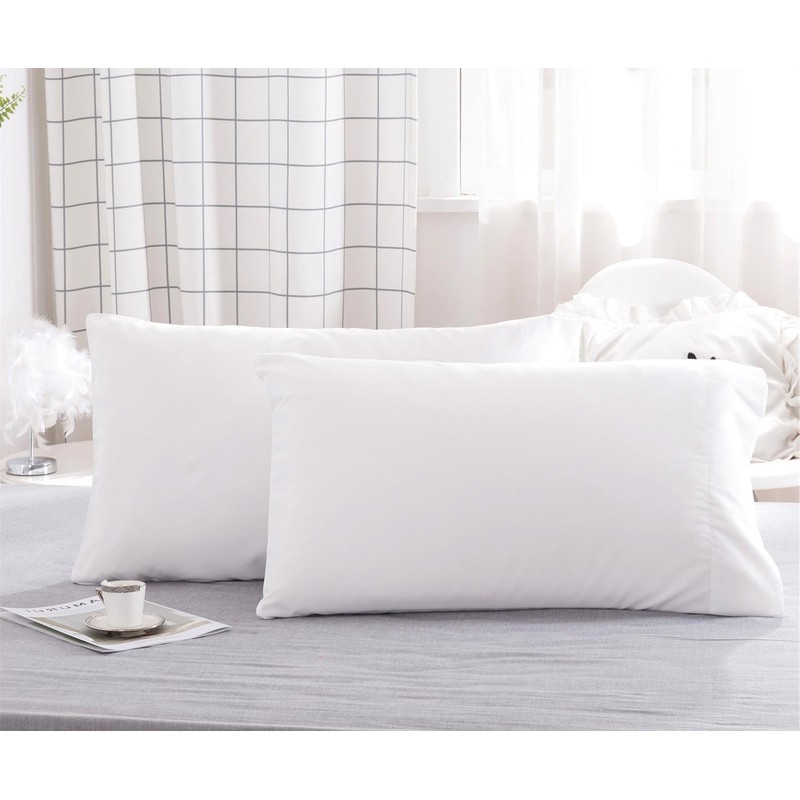 Microfiber Queen Bed Pillowcases 2 Pack, Super Soft Bed Pillow
