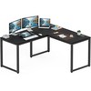 SHW 55 x 60 Inches Commercial-Grade L-Shape Corner Office Computer