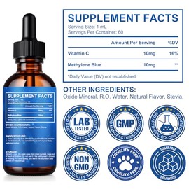 Azul de metileno de grado farmacéutico, solución de azul de metileno al 1 para la salud cerebral y el mantenimiento de la energía, pureza ultraalta,  