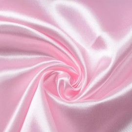 Pink Satin Fabric by The Yard, Silky Satin Lining Fabric 60 Inch Wide, Satin Material Cloth for Bridal Wedding Draping Decorations, Crafts Sewing DIY (Pink, 2 Yards)