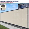 Windscreen4less Heavy Duty Privacy Screen Fence in Color Beige with