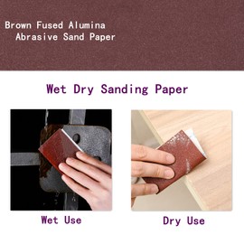 15FT Sandpaper Roll 320 Grit Sanding Paper Durable Cloth Back Dry Wet Sand Paper 4.5 Inch Wide Brown Fused Alumina Abrasive Paper for Wood Drywall Metal Resin Polishing Grinding Automotive Sanding
