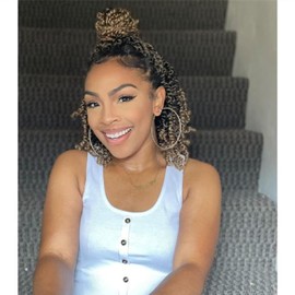 GIX Passion Twist Hair 10 Inch 8 Packs Pre Twisted Passion Twist Crochet Hair For Black Women Pre Looped Short Crochet Passion Twists Braiding Hair Extensions (12" 8Pcs, T27)