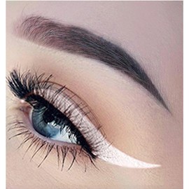 Liquid Eyeliner Pen, Long-Lasting Eye Liner Pencils for Eye Makeup, Pigmented Water-proof colorful Eyeliner Liquid Liner Pencil (White)