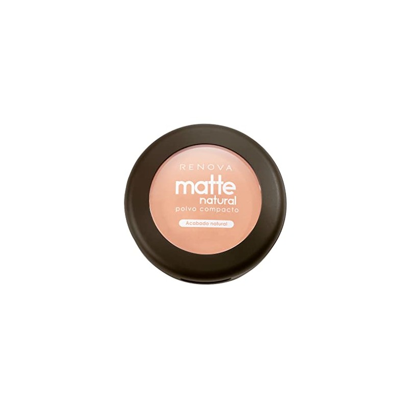 Renova Polvo Compacto Matte Natural, color Beige Natural, 10.5 g