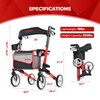 Foldable Rollator Walker with Seat, Adjustable Height Lightweight Rollator with