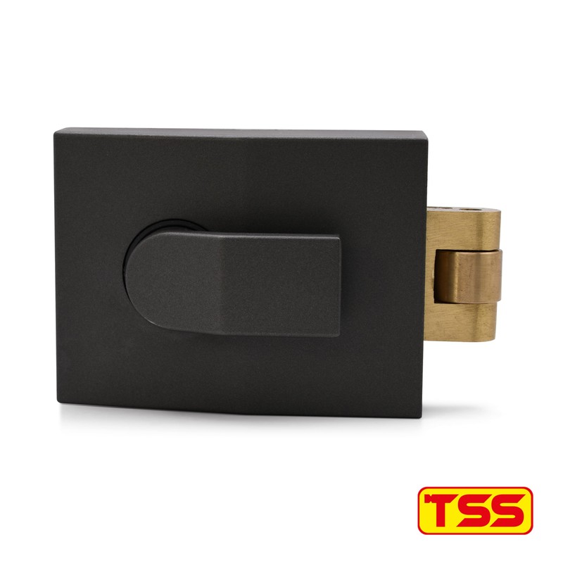 TSS Modern Style Rollerbolt Nightlatch, 60mm Backset, Push Pull Action