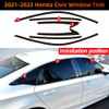 dewoshangmao Window Trim Chrome Delete Blackout Overlay Kit Pre-Cut Vinyl