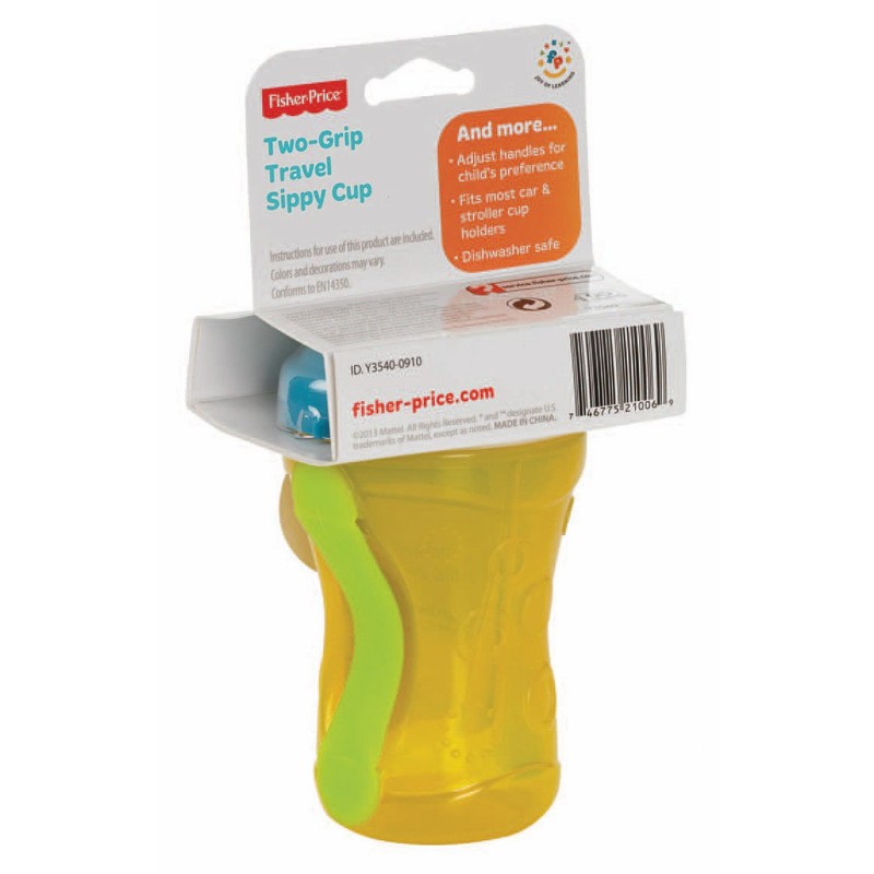 Fisher-Price Two-Grip Travel Sippy Cup Hard Spout (Colors May Vary)