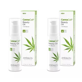 Andalou Naturals CannaCell Beauty Oil, 1 oz (2 Pack)