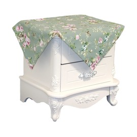 wutup Small Square Cotton Linen Fabric Tablecloth, Small Table Cloth, Small Coffee Table Cover,Bedside Table Cover Home Tabletop Decoration 24x24 inch(Green)