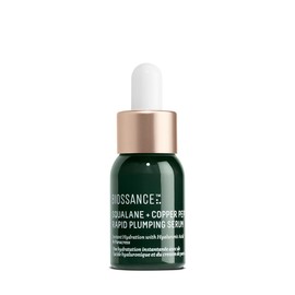 Suero facial Biossance Squalane + Copper Peptide Rapid Plumping Serum para todo tipo de pieles, reafirma y rellena visiblemente la piel, líneas finas y arrugas, péptidos de cobre veganos, ácido