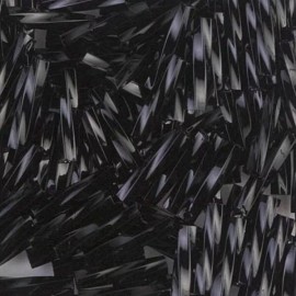 Miyuki Twisted Bugle Beads 2.7x12mm 16GM Jet Black