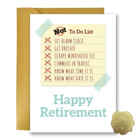Funny Retirement Card for Women Men Coworker Colleague Friend Leaving Work Cards - Funny Retirements Gifts for Women Men - Humor Happy Retirement Cards