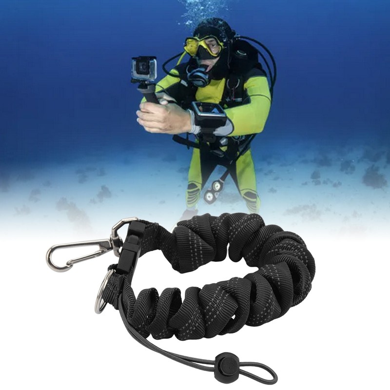 Diving Camera Lanyard Stainless Steel Spring Coiled Lanyard Diving Coil