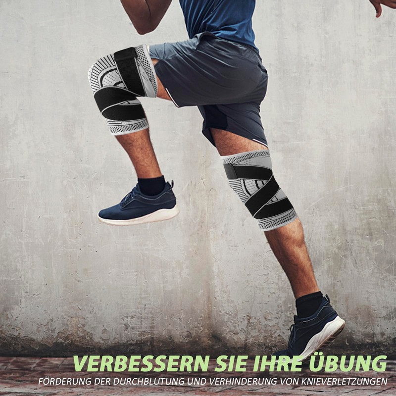 Ruilala Sports Knee Support 1 Piece Compression Knee Support Men