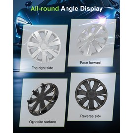 SCITOO Premium 16 Inch Hubcaps Set of 4 Wheel Rim Cover OEM Style Easy Snap On Car Truck SUV Hub Cap Replacement for Mazda,for Dodge,for Ford,for Honda,for Kia,for Mitsubishi,for Hyundai,etc.