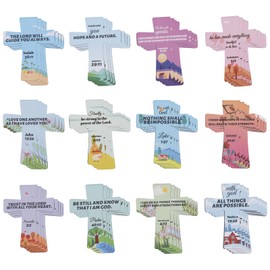 48stk Magnetische Kreuz-Lesezeichen, Christliche Bibelvers-Lesezeichen Religiöse Geschenke Seitenmarker für Bibel Kirche Sonntagsschule Frauen Schüler Lehrer