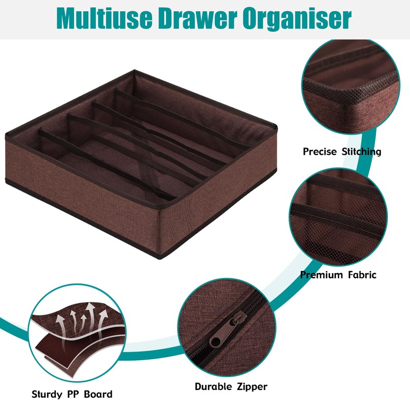 Cawek Bra Storage Drawers Organizer for Clothing Underwear Drawer Organizer