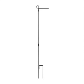 Wrought Iron Garden Flag Stand 11.8x17.7in Weatherproof Outdoor Yard Flag Holder Coated Metal Display StandColor: Black1