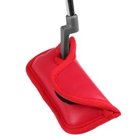 Sahara PU Leather Blade Putter Head Cover, Red (Fits Most Right-Handed Heel-Shafted Blade Putters)